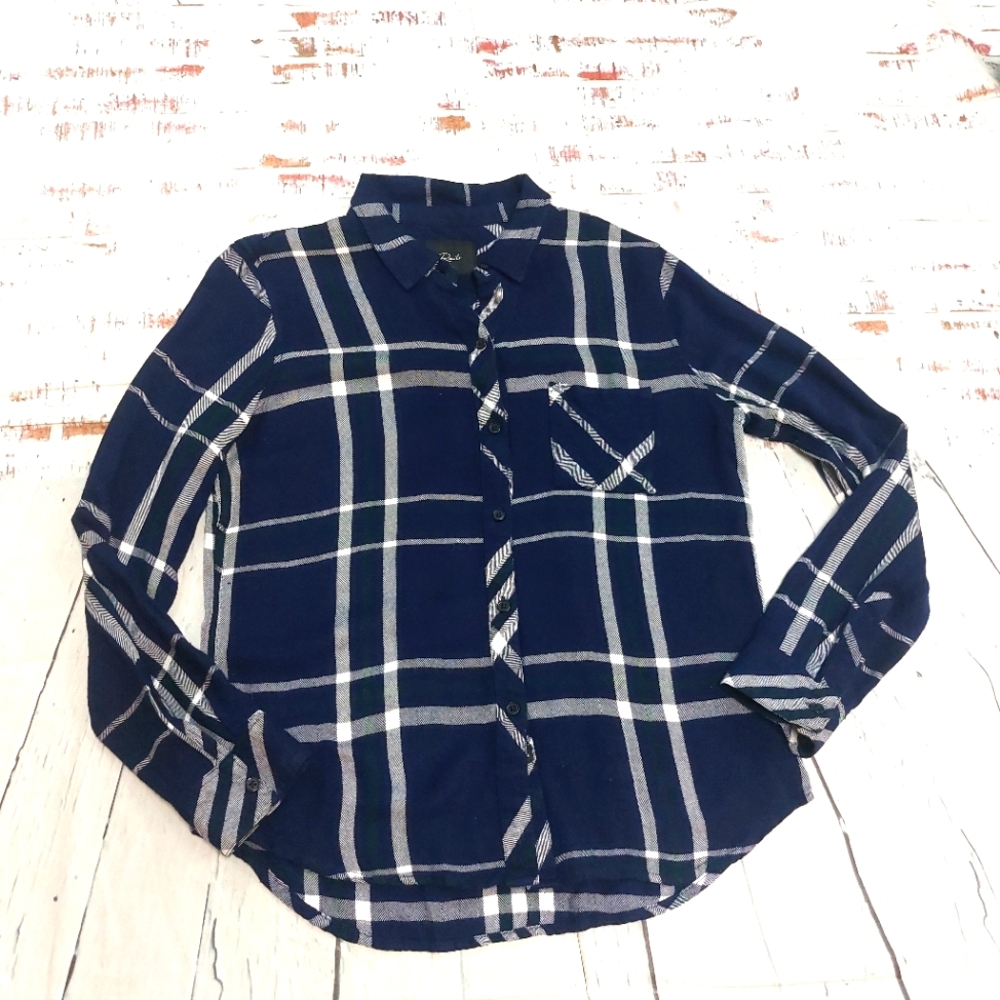Rails Hunter button-up flannel top